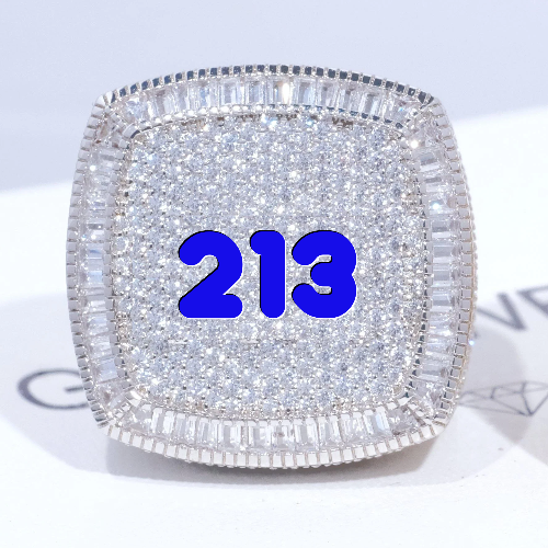 CUSTOM LETTER 3D ICED RING