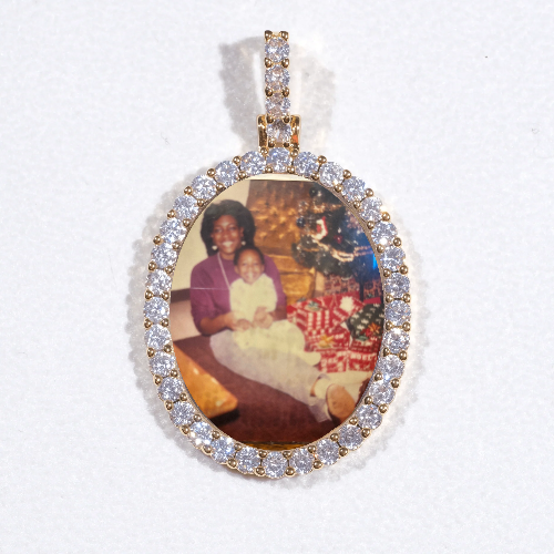 3D Oval Custom Picture Pendant
