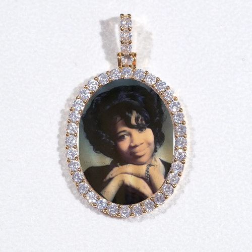 3D Oval Custom Picture Pendant