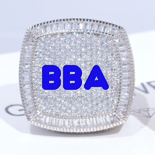 CUSTOM LETTER 3D ICED RING