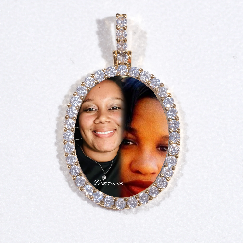3D Oval Custom Picture Pendant