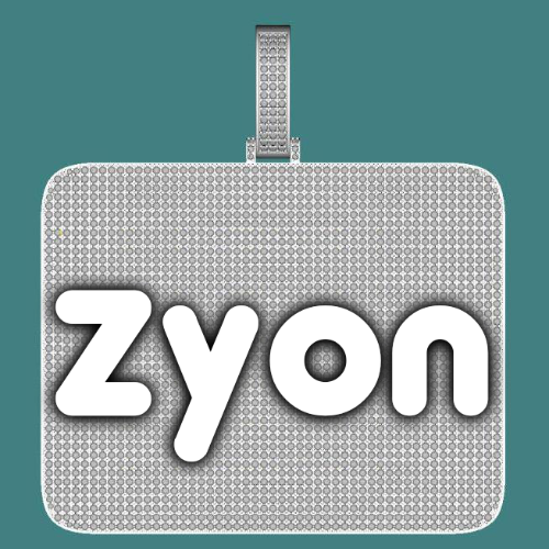 CUSTOM LETTER NECKLACE 3D BIG SQUARE