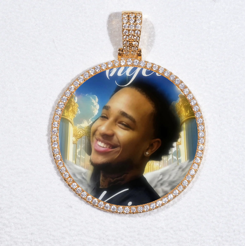 MEDIUM 3D CIRCLE CUSTOM PICTURE PENDANT