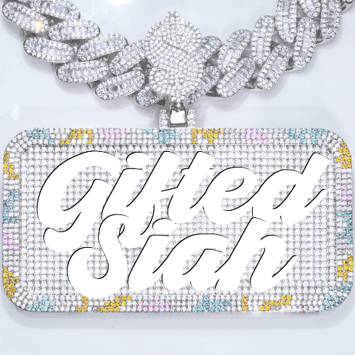 CUSTOM LETTER NECKLACE 3D COLORFUL SQUARE