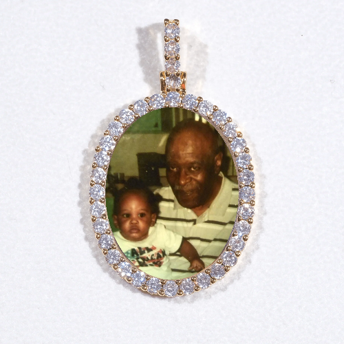 3D Oval Custom Picture Pendant