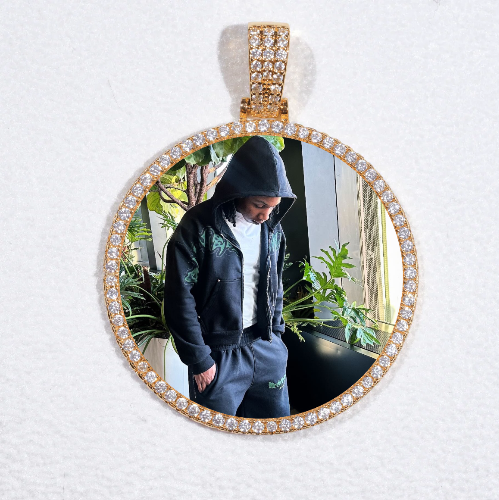 MEDIUM 3D CIRCLE CUSTOM PICTURE PENDANT