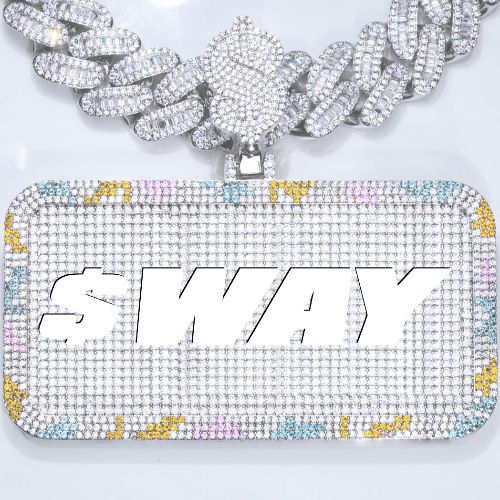 CUSTOM LETTER NECKLACE 3D COLORFUL SQUARE
