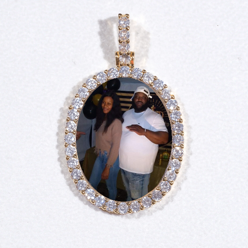 3D Oval Custom Picture Pendant