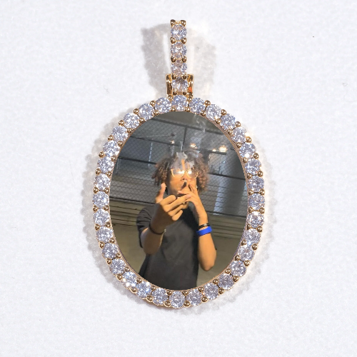 3D Oval Custom Picture Pendant