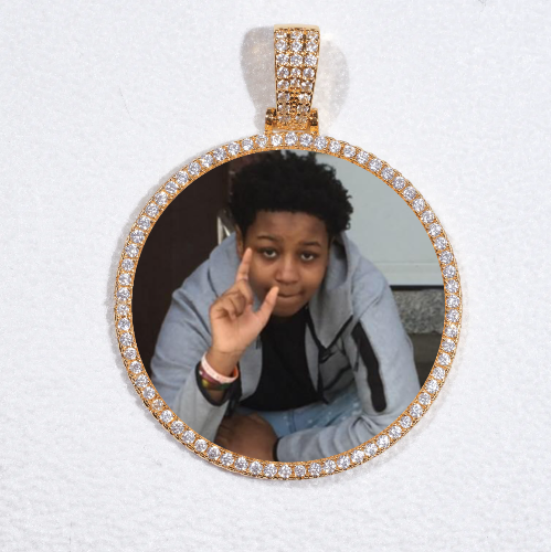 MEDIUM 3D CIRCLE CUSTOM PICTURE PENDANT