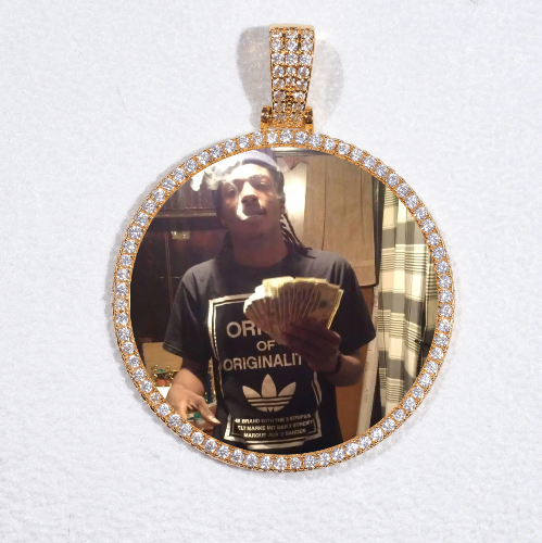 MEDIUM 3D CIRCLE CUSTOM PICTURE PENDANT