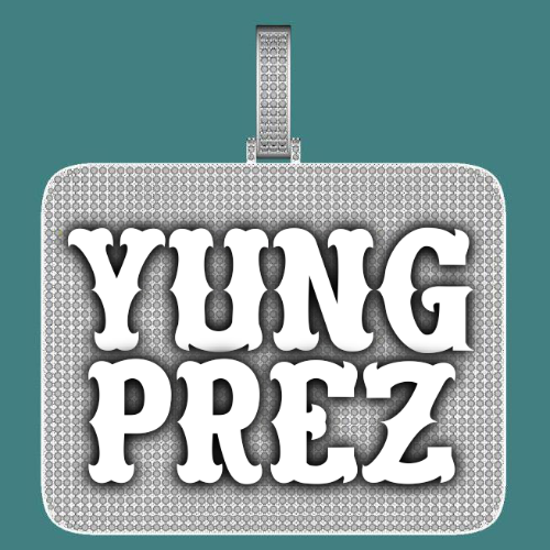 CUSTOM LETTER NECKLACE 3D BIG SQUARE