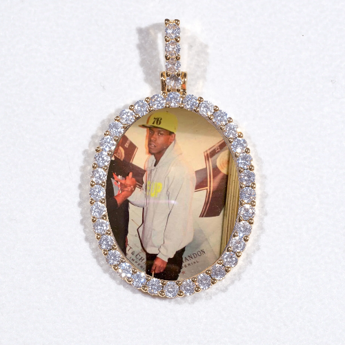 3D Oval Custom Picture Pendant