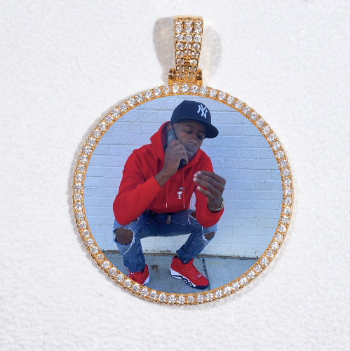 MEDIUM 3D CIRCLE CUSTOM PICTURE PENDANT