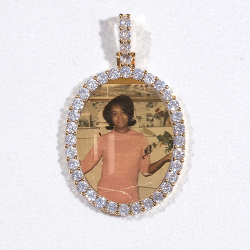 3D Oval Custom Picture Pendant