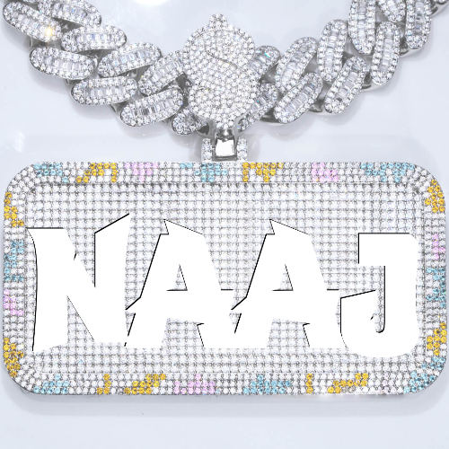 CUSTOM LETTER NECKLACE 3D COLORFUL SQUARE