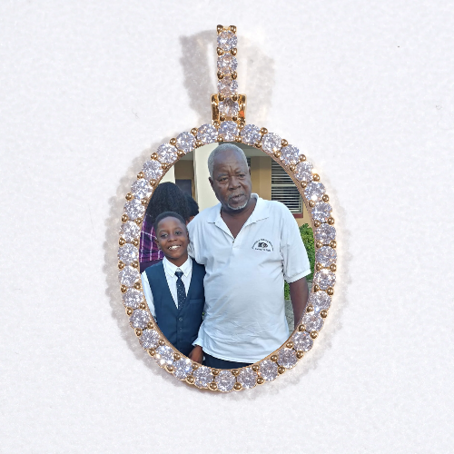3D Oval Custom Picture Pendant