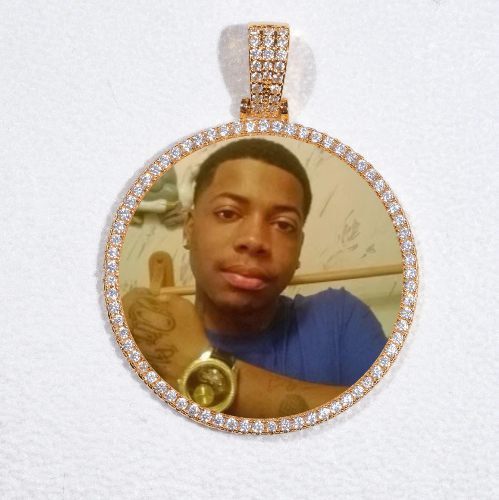 MEDIUM 3D CIRCLE CUSTOM PICTURE PENDANT