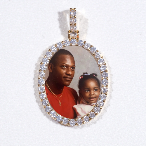3D Oval Custom Picture Pendant