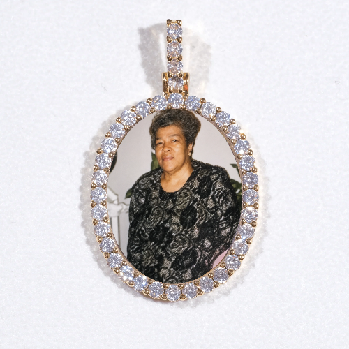 3D Oval Custom Picture Pendant