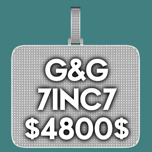 CUSTOM LETTER NECKLACE 3D BIG SQUARE