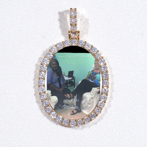 3D Oval Custom Picture Pendant