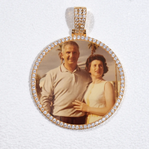 MEDIUM 3D CIRCLE CUSTOM PICTURE PENDANT