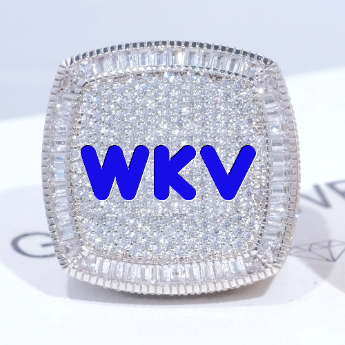 CUSTOM LETTER 3D ICED RING