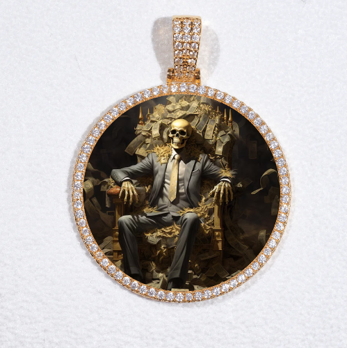 MEDIUM 3D CIRCLE CUSTOM PICTURE PENDANT