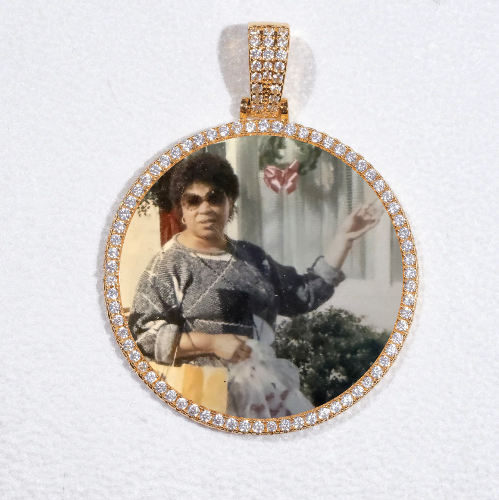 MEDIUM 3D CIRCLE CUSTOM PICTURE PENDANT