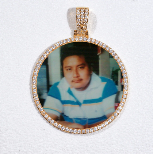 MEDIUM 3D CIRCLE CUSTOM PICTURE PENDANT