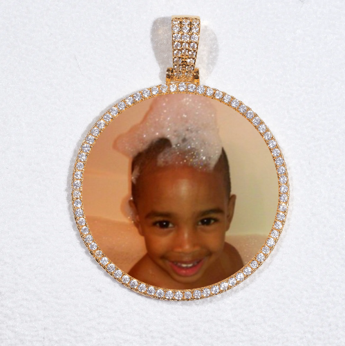 MEDIUM 3D CIRCLE CUSTOM PICTURE PENDANT