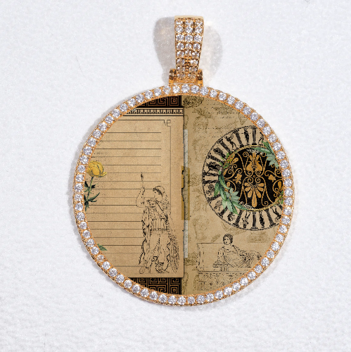 MEDIUM 3D CIRCLE CUSTOM PICTURE PENDANT