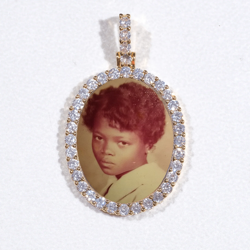 3D Oval Custom Picture Pendant