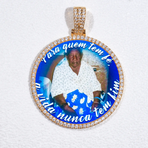 MEDIUM 3D CIRCLE CUSTOM PICTURE PENDANT