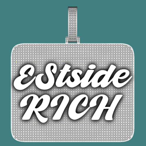 CUSTOM LETTER NECKLACE 3D BIG SQUARE