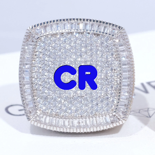 CUSTOM LETTER 3D ICED RING