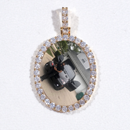 3D Oval Custom Picture Pendant