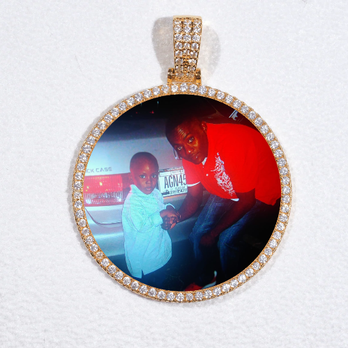 MEDIUM 3D CIRCLE CUSTOM PICTURE PENDANT