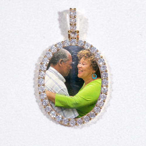 3D Oval Custom Picture Pendant