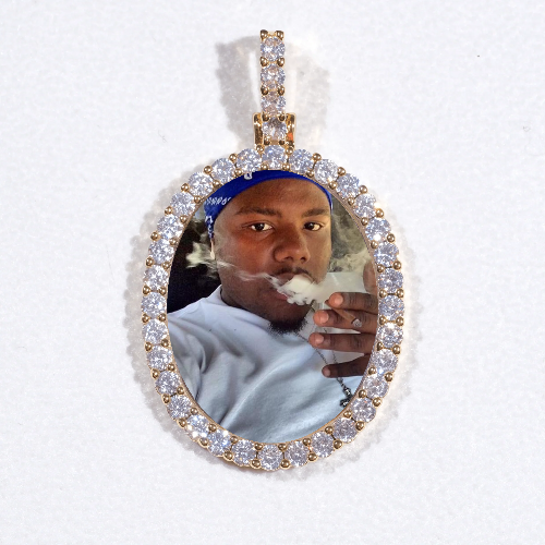 3D Oval Custom Picture Pendant