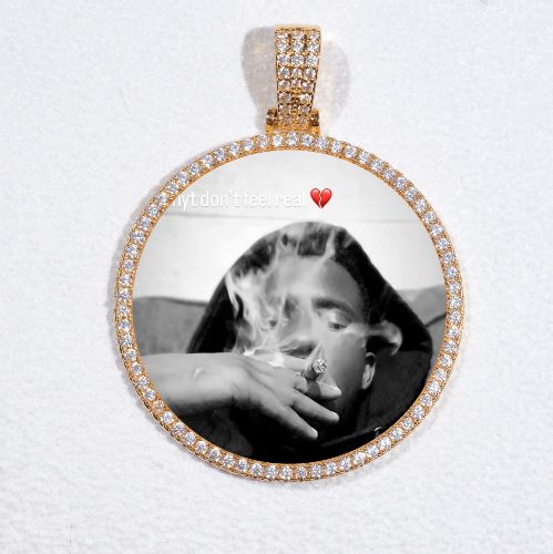 MEDIUM 3D CIRCLE CUSTOM PICTURE PENDANT