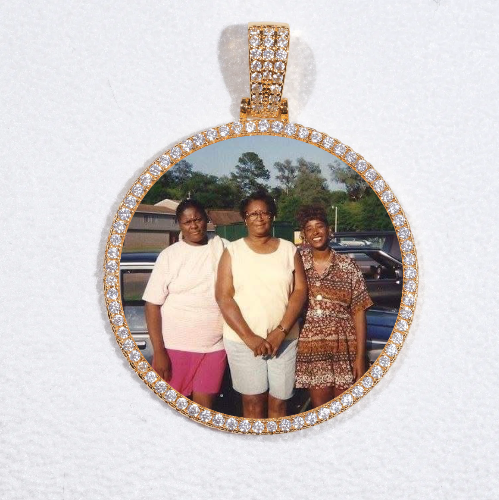 MEDIUM 3D CIRCLE CUSTOM PICTURE PENDANT
