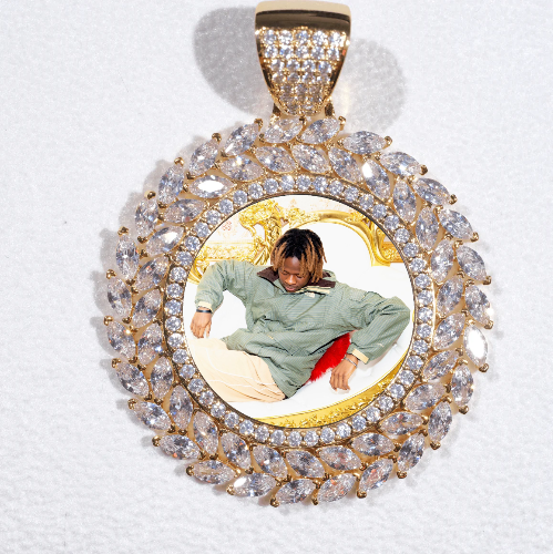 Large 3D Wheat Ear Custom Picture Pendant