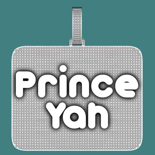CUSTOM LETTER NECKLACE 3D BIG SQUARE