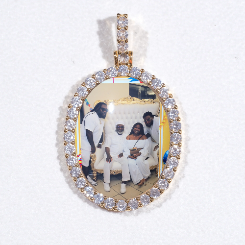 3D Oval Custom Picture Pendant