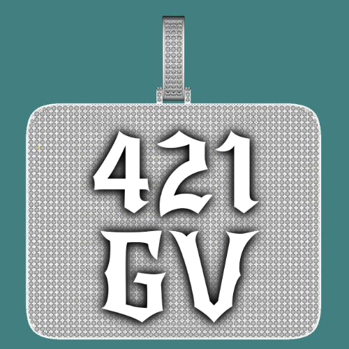 CUSTOM LETTER NECKLACE 3D BIG SQUARE