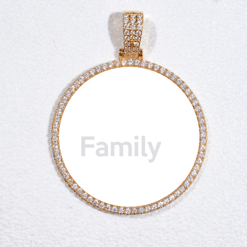 MEDIUM 3D CIRCLE CUSTOM PICTURE PENDANT