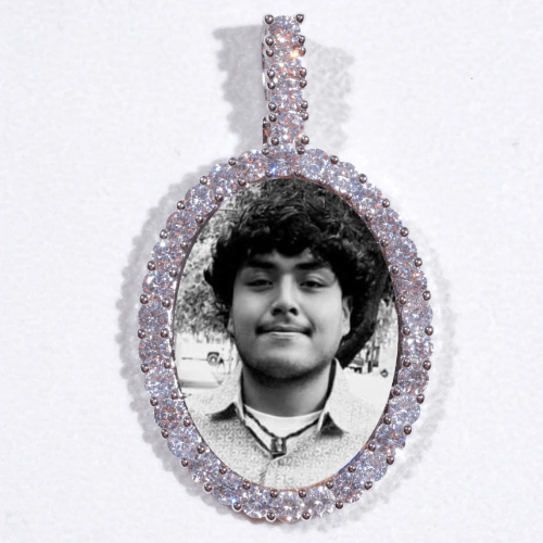 Large 3D Oval Custom Picture Pendant