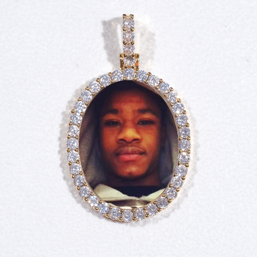 3D Oval Custom Picture Pendant